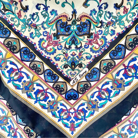 Farmhouse folk vintage floral boho scarf/wrap w southwestern prairie vibe - Picture 8 of 16